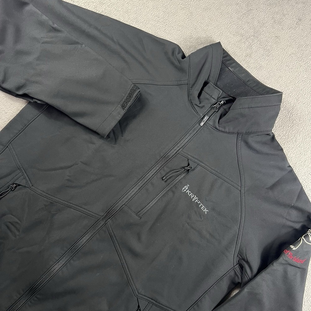 Kryptek Jacket Men's Large Black Softshell Windproof Tactical Hunting Thermal